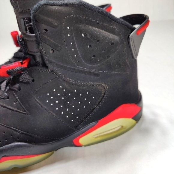 Nike Air Jordan 6 IV Retro Black Infrared Basketball Sneakers Men's Shoes Size 8 - Picture 7 of 10